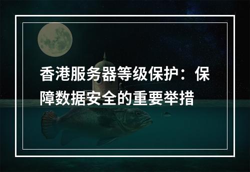 香港服务器等级保护:保障数据安全的重要举措