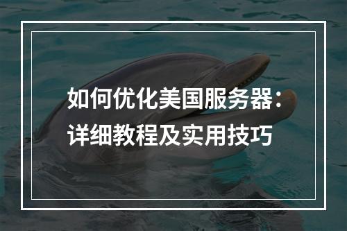 如何优化美国服务器:详细教程及实用技巧