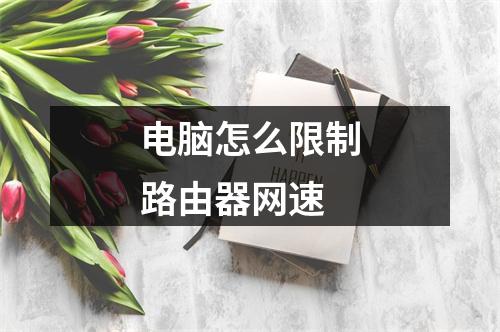 电脑怎么限制路由器网速