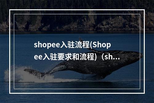 shopee入驻流程(Shopee入驻要求和流程)(shopee入驻需要什么条件)