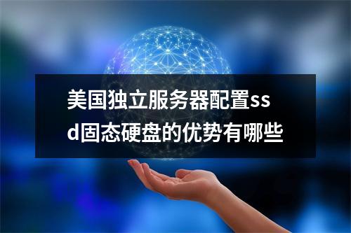 美国独立服务器配置ssd固态硬盘的优势有哪些