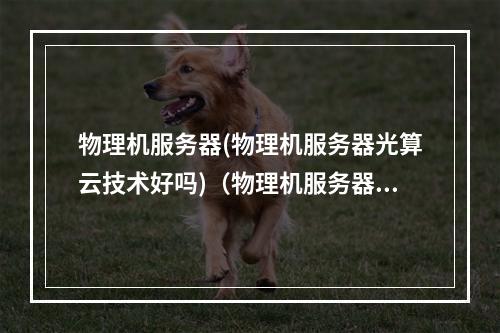 物理机服务器(物理机服务器光算云技术好吗)(物理机服务器价格)