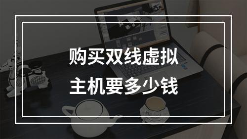 购买双线虚拟主机要多少钱