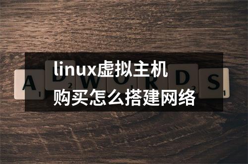 linux虚拟主机购买怎么搭建网络