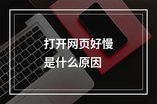 打开网页好慢是什么原因
