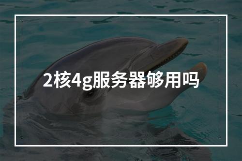 2核4g服务器够用吗
