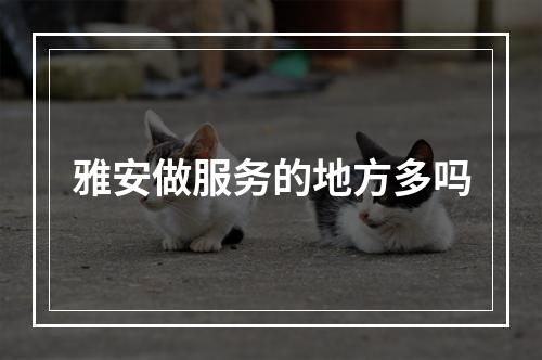 雅安做服务的地方多吗