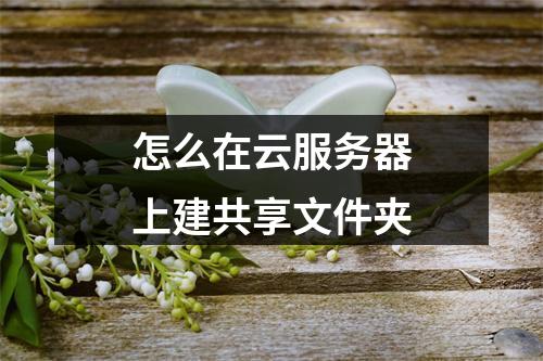 怎么在云服务器上建共享文件夹