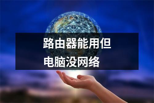 路由器能用但电脑没网络