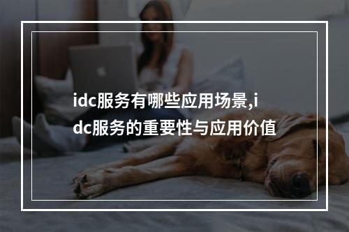 idc服务有哪些应用场景,idc服务的重要性与应用价值