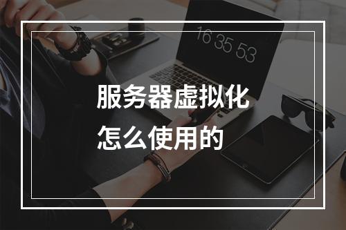 服务器虚拟化怎么使用的