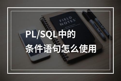 PL/SQL中的条件语句怎么使用