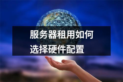 服务器租用如何选择硬件配置