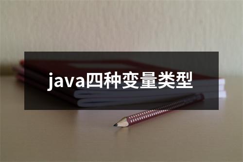 java四种变量类型