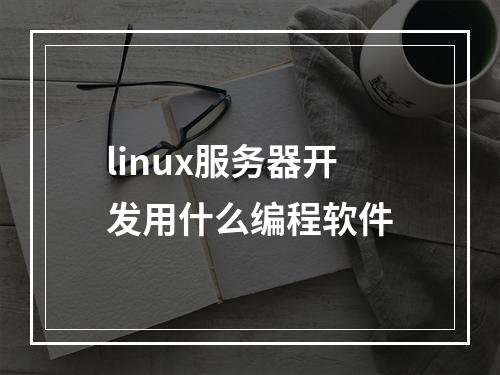 linux服务器开发用什么编程软件