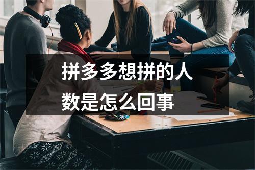 拼多多想拼的人数是怎么回事
