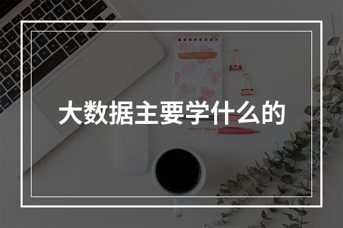 大数据主要学什么的