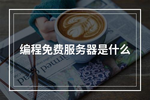 编程免费服务器是什么