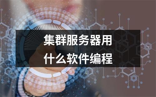 集群服务器用什么软件编程