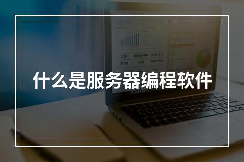 什么是服务器编程软件