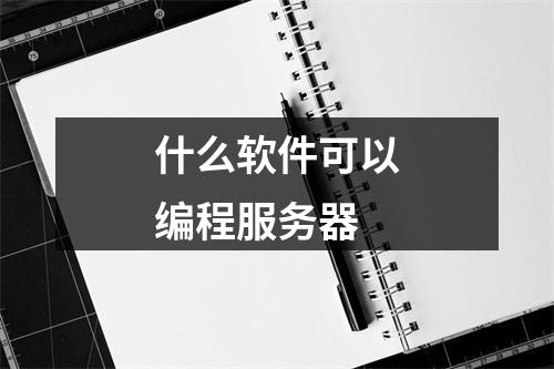 什么软件可以编程服务器