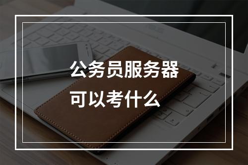 公务员服务器可以考什么