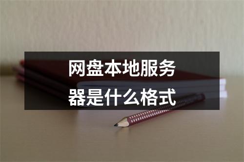 网盘本地服务器是什么格式