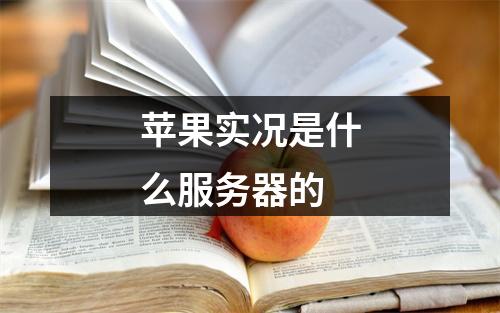 苹果实况是什么服务器的