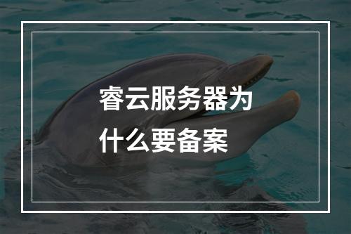 睿云服务器为什么要备案