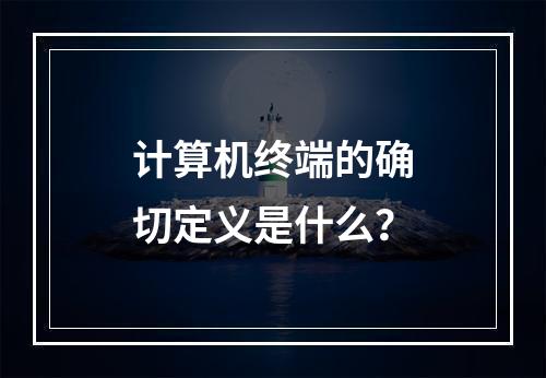 计算机终端的确切定义是什么?