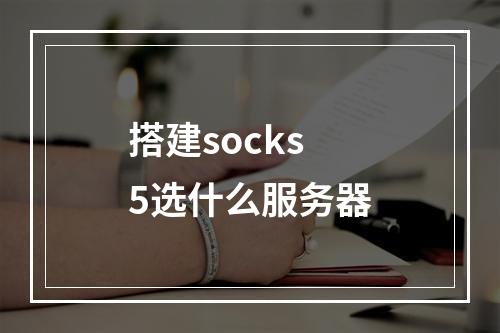 搭建socks5选什么服务器