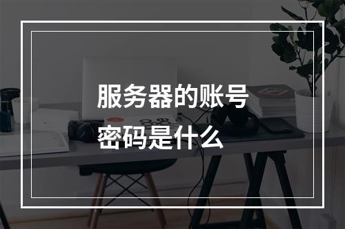 服务器的账号密码是什么