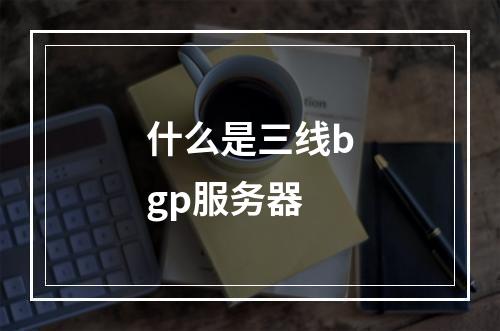 什么是三线bgp服务器