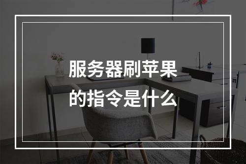 服务器刷苹果的指令是什么