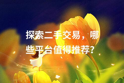 探索二手交易,哪些平台值得推荐?