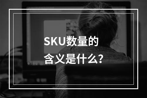 SKU数量的含义是什么?