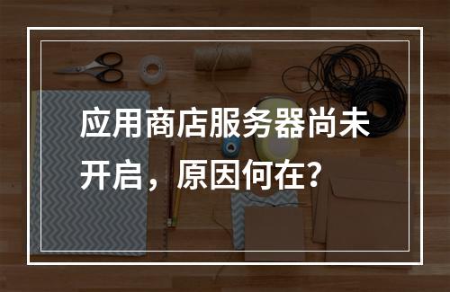 应用商店服务器尚未开启,原因何在?