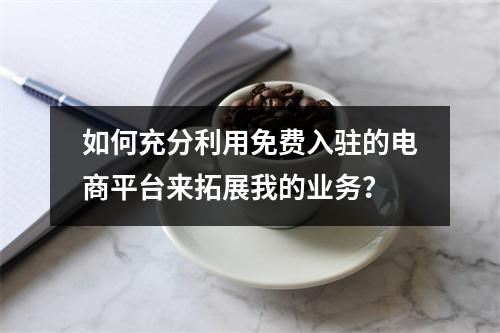 如何充分利用免费入驻的电商平台来拓展我的业务?