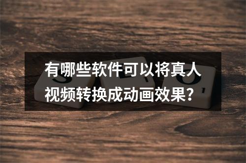 有哪些软件可以将真人视频转换成动画效果?