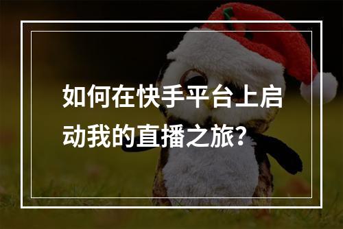 如何在快手平台上启动我的直播之旅?