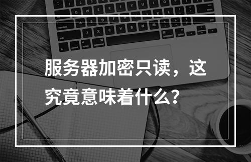服务器加密只读,这究竟意味着什么?