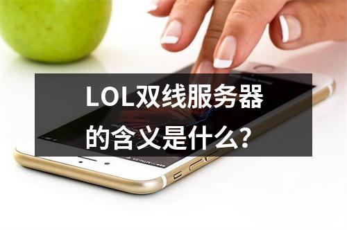LOL双线服务器的含义是什么?