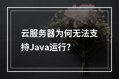 云服务器为何无法支持Java运行?