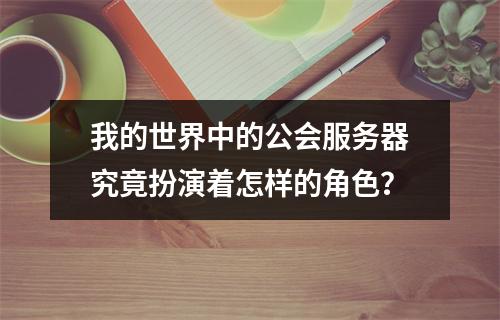 我的世界中的公会服务器究竟扮演着怎样的角色?