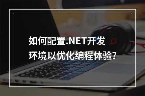 如何配置.NET开发环境以优化编程体验?