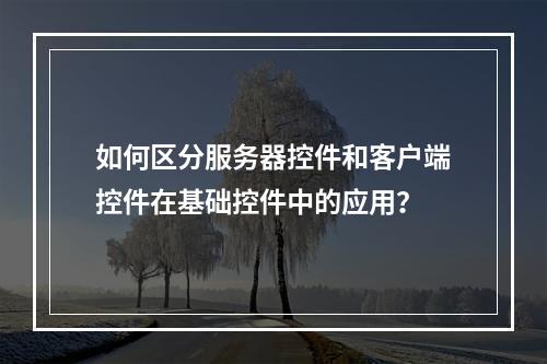如何区分服务器控件和客户端控件在基础控件中的应用?