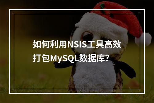 如何利用NSIS工具高效打包MySQL数据库?