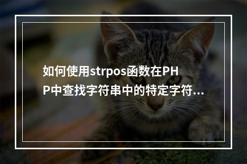 如何使用strpos函数在PHP中查找字符串中的特定字符?