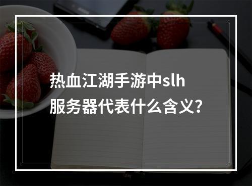 热血江湖手游中slh服务器代表什么含义?
