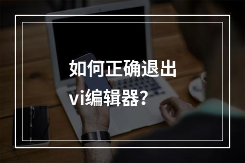 如何正确退出vi编辑器?